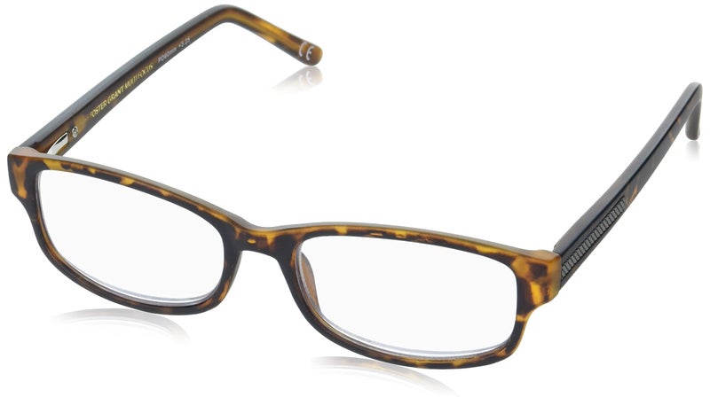 Foster Grant Conan Multifocus Rectangular Reading Glasses, Matte Dark Brown Demi/Transparent, 53 mm + 2 - Image 1